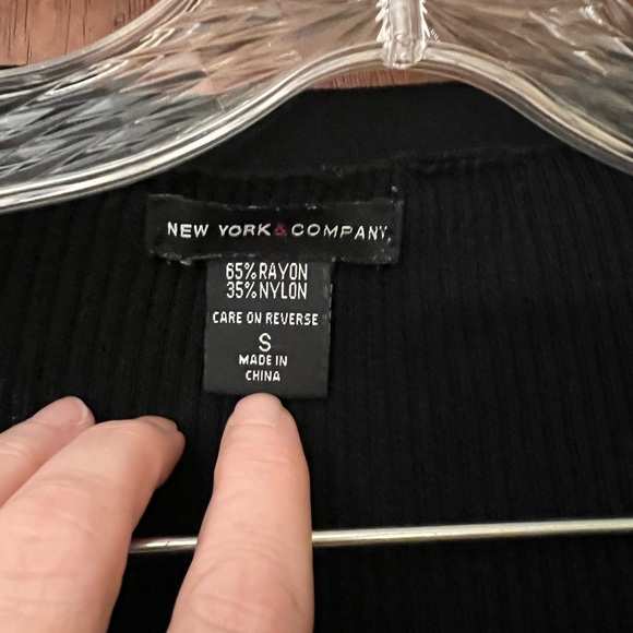 New York & Company Black Knit Cardigan Sweater - Picture 3 of 3
